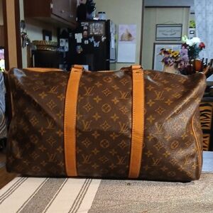 Louis Vuitton Brown Monogram Sac Souple Monogram Boston Travel Bag